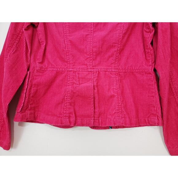(O5) Y2K Liz Claiborne Womens Jacket Size XSP Corduroy Pink Cottagecore Office - Picture 5 of 8
